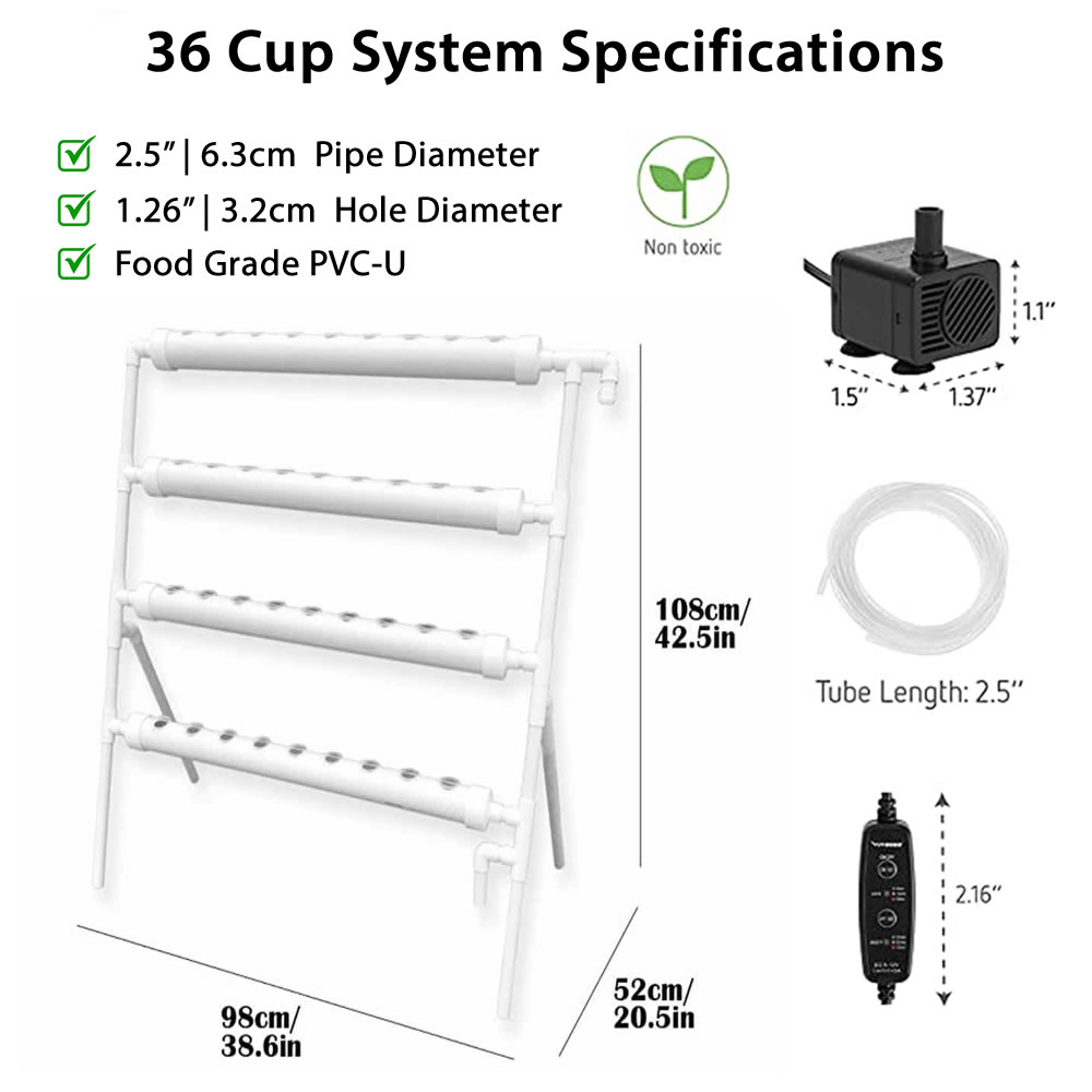 Home Hydroponic Kit - 36 Cup System: image 5