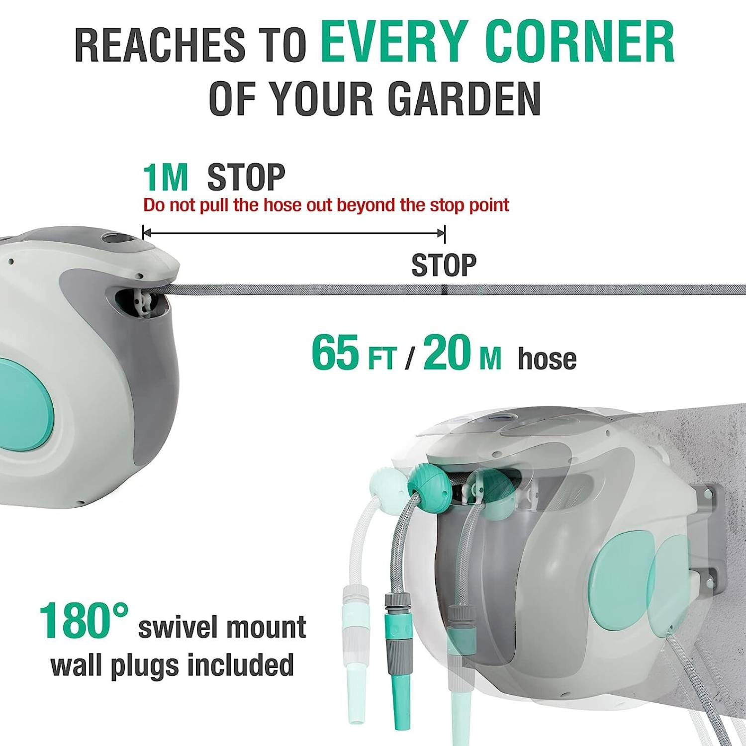 Retractable Garden Hose Reel: image 5
