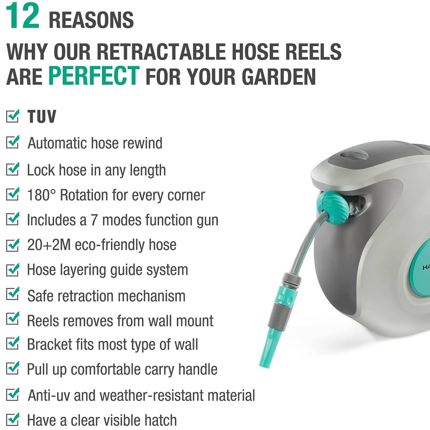 Retractable Garden Hose Reel: image 6