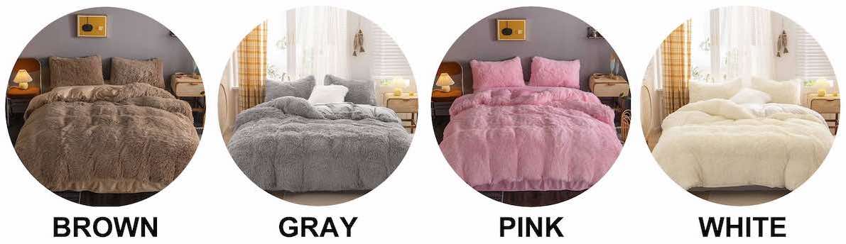 Faux Fur Comforter - EU King 4 Piece Set: image 5