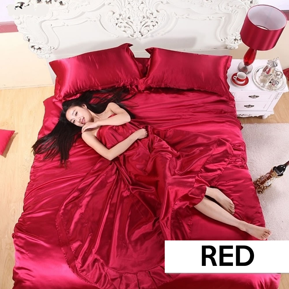 Silk Sheets - Black / EU King 4 Piece Set: image 3