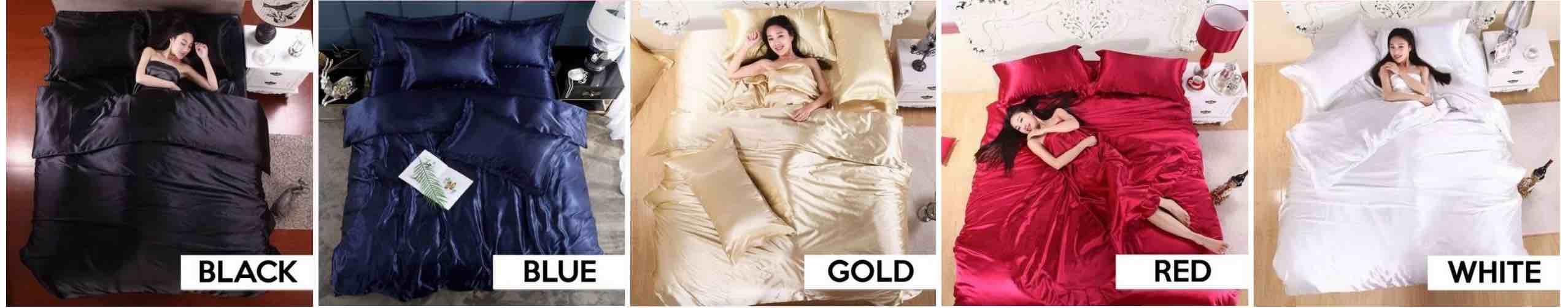 Silk Sheets - Black / EU King 4 Piece Set: image 7