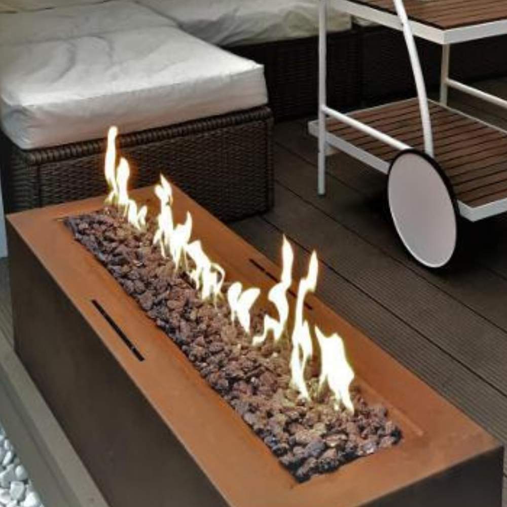 Corten Steel Gas Fire Pit: image 14