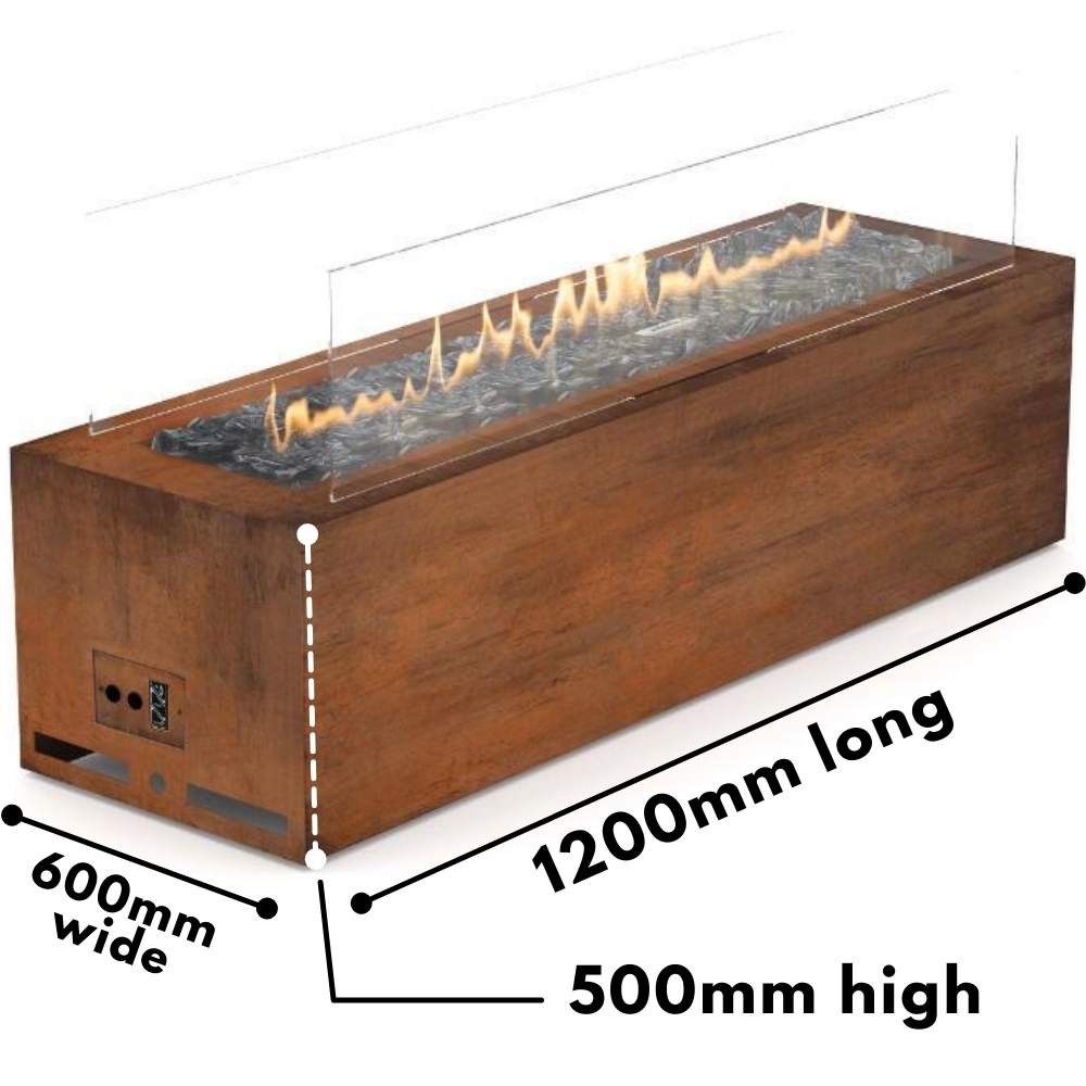 Weathered Steel Gas Fire Pit: image 2