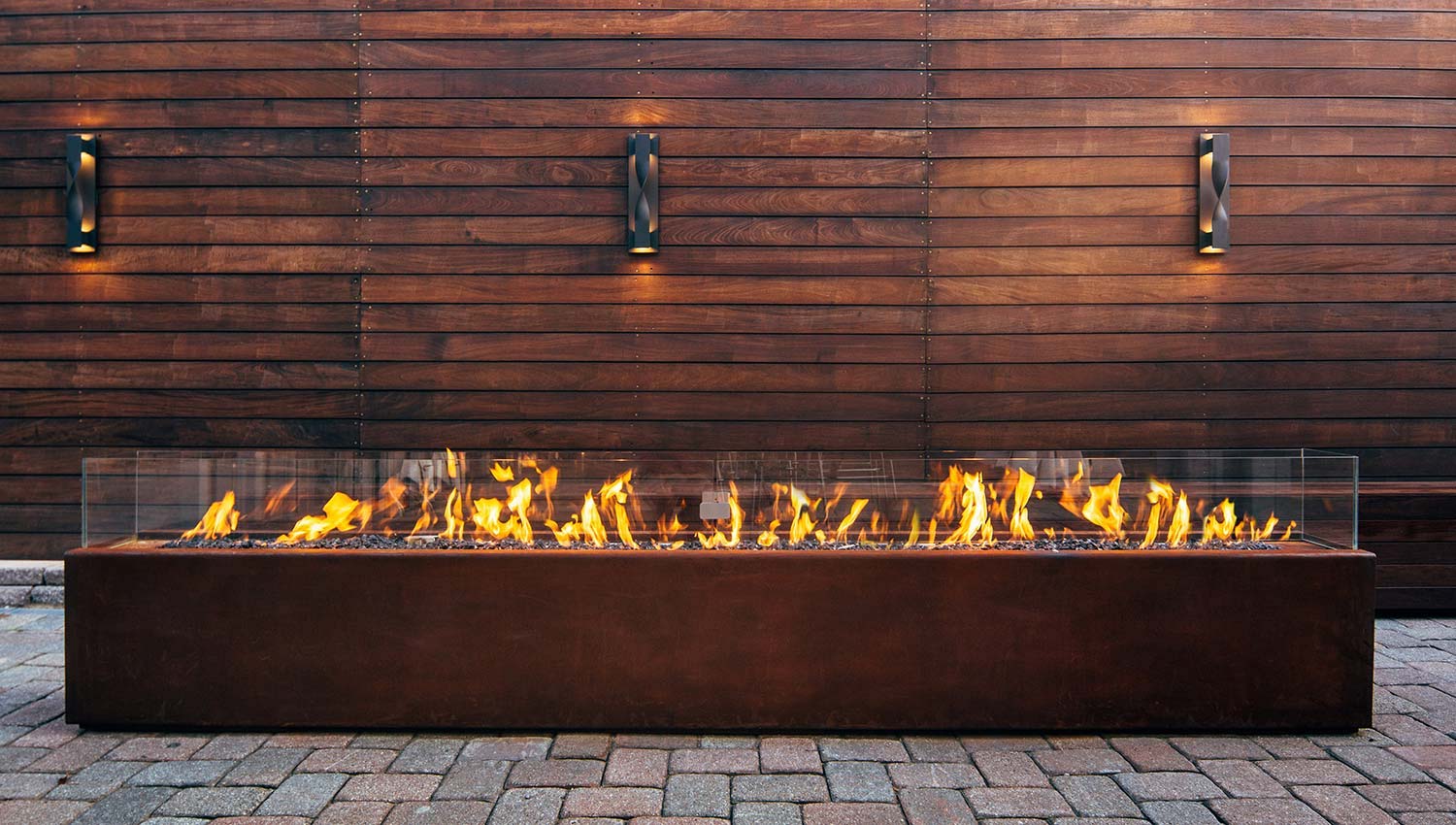 Weathered Steel Gas Fire Pit: image 5