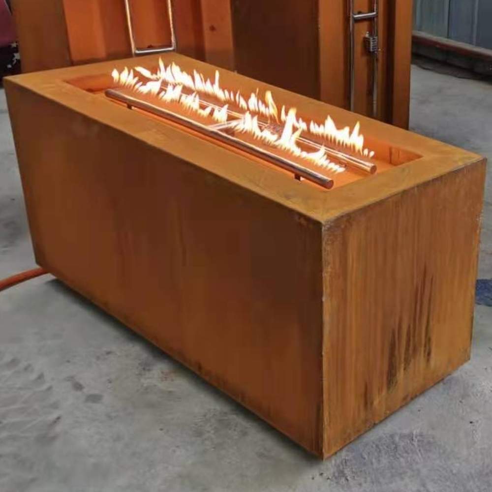 Weathered Steel Gas Fire Pit: image 9