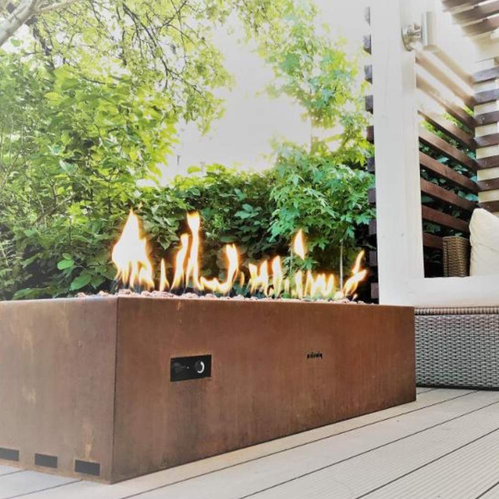 Weathered Steel Gas Fire Pit: image 12