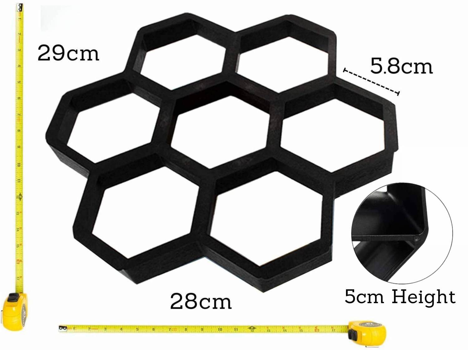 Paver Mould - Hexagon - 29cm x 28cm: image 7