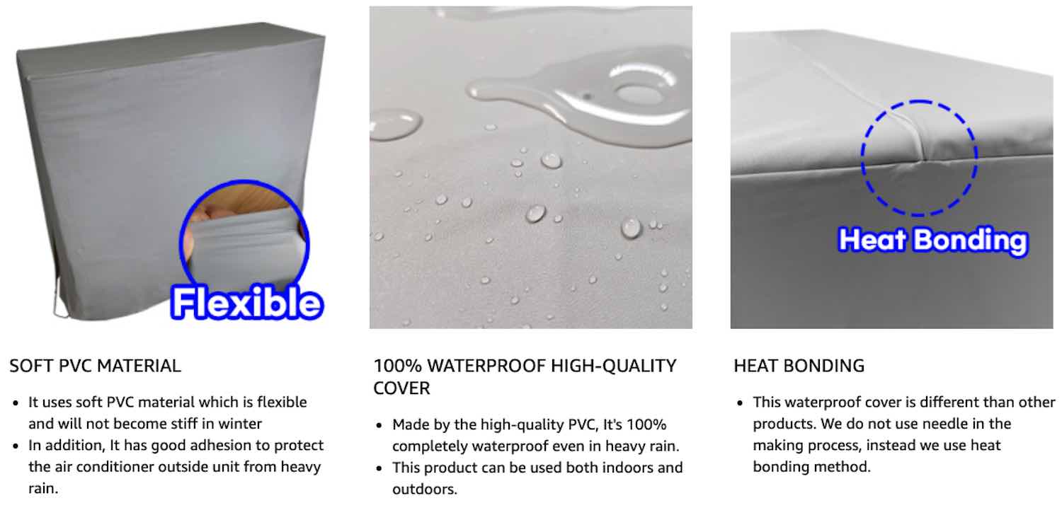Air Conditioner Cover - 72cm x 26cm x 57cm: image 9