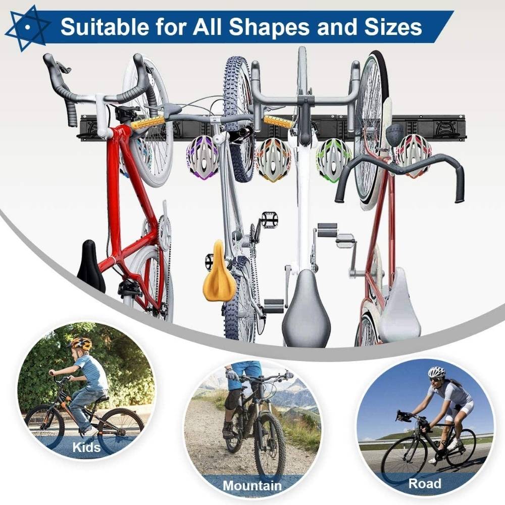 Wall Bike Storage - 4 Bike Wall Rack: image 2