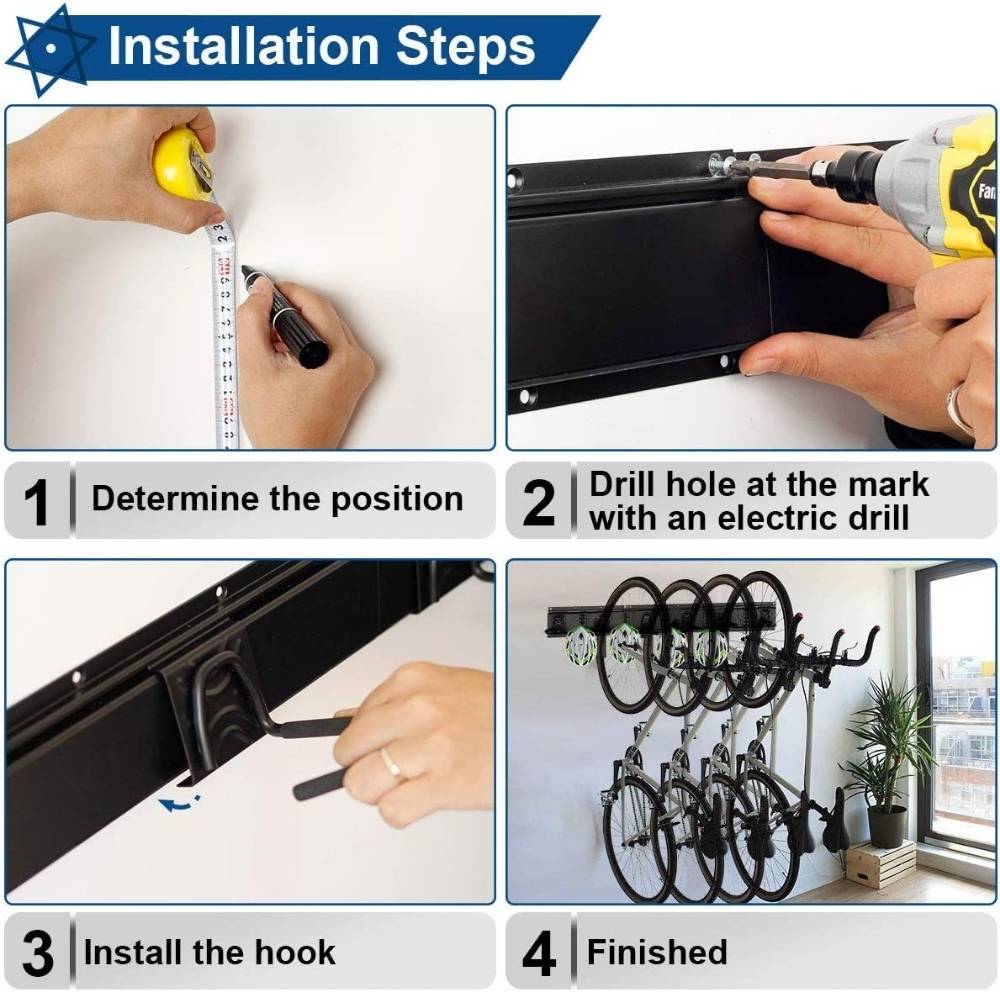 Wall Bike Storage - 4 Bike Wall Rack: image 10