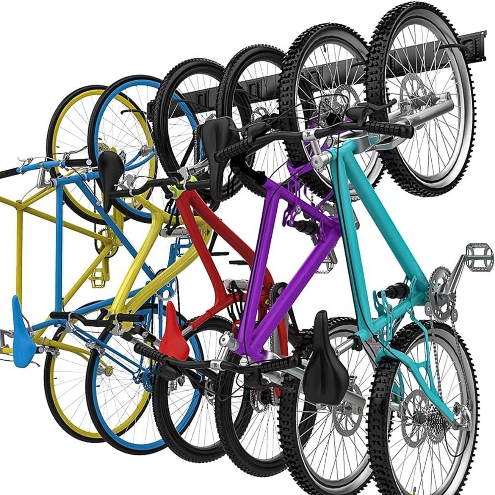Wall Bike Storage - 4 Bike Wall Rack