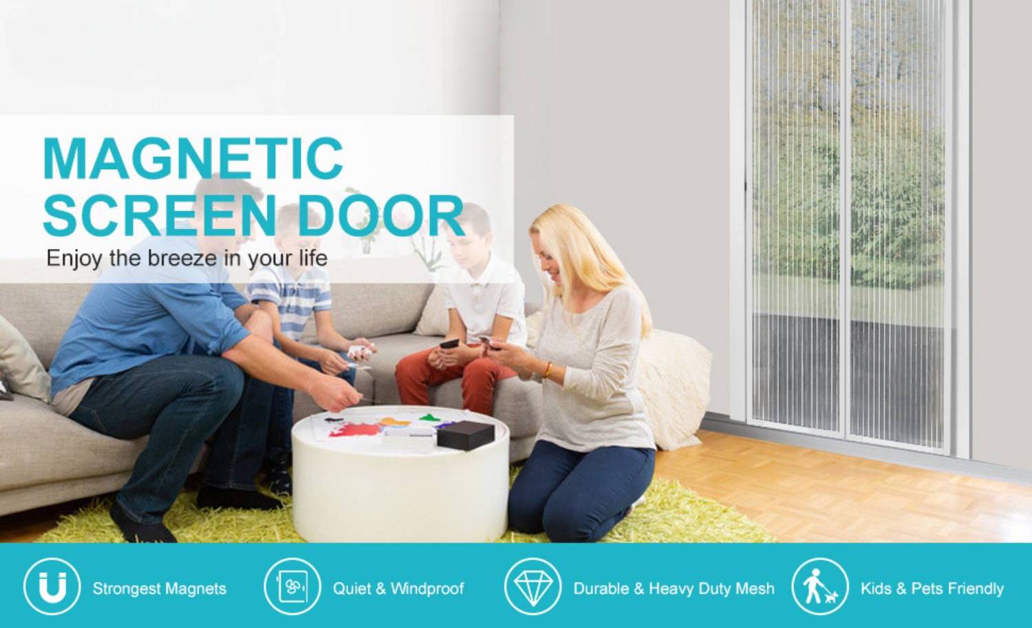 White Door Screen - 60cm x 210cm | 23.6″ x 82.6": image 6